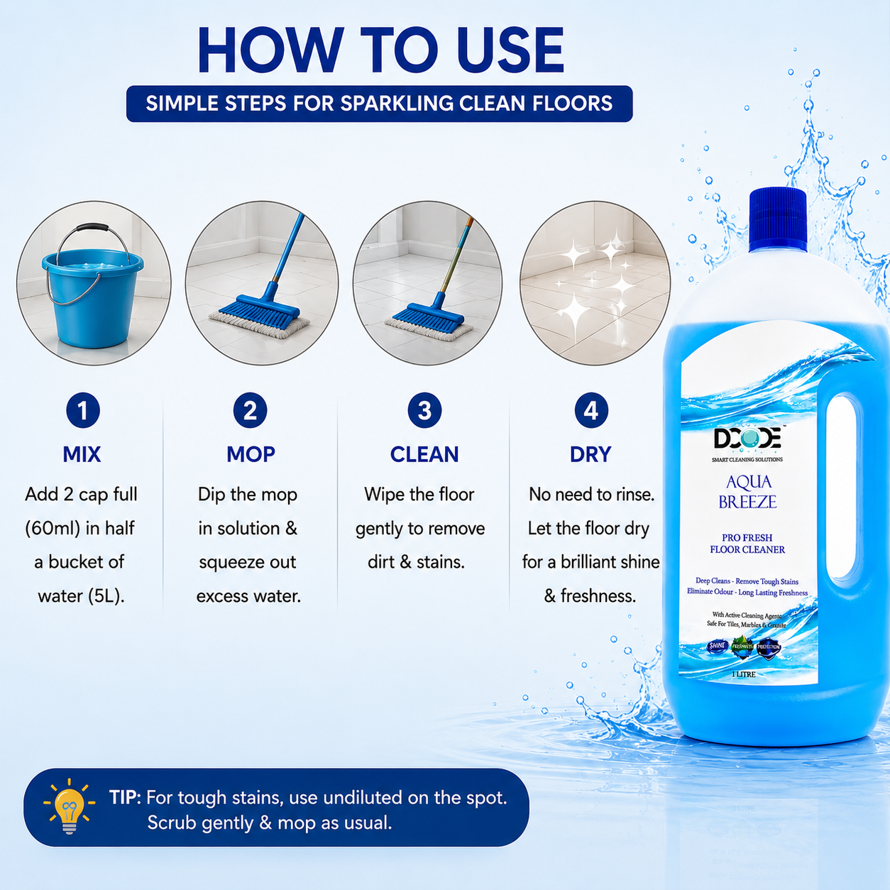 DCODE Aqua Breeze Pro Fresh Floor Cleaner — 1 Litre