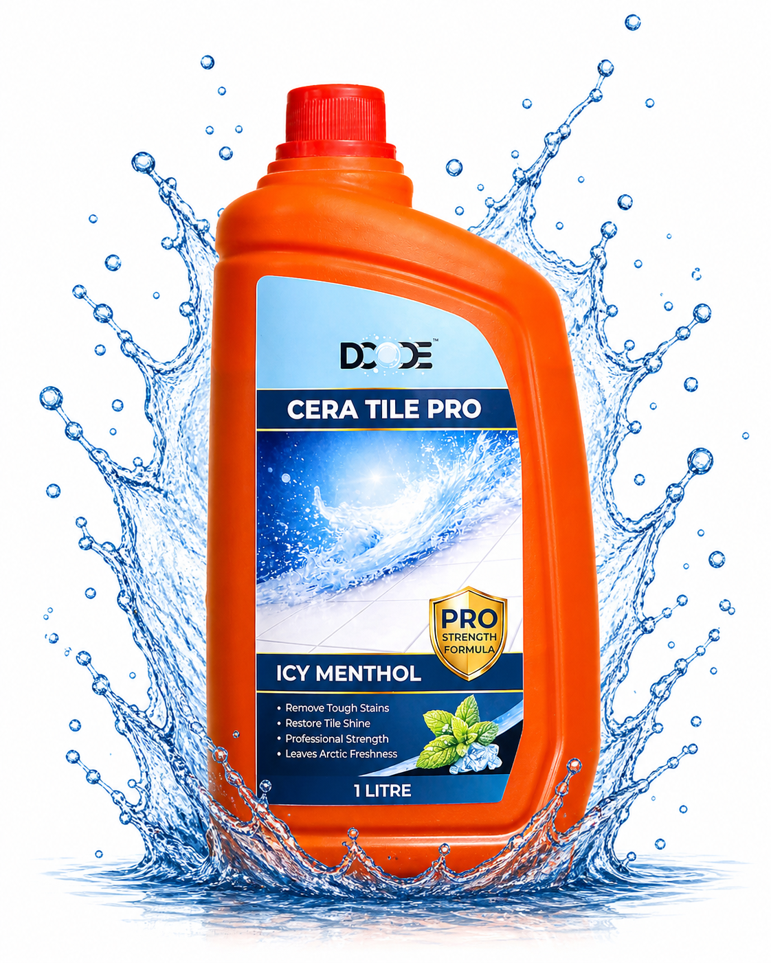 DCODE Cera Tile Pro Liquid Tile Cleaner — Icy Menthol, 1 Litre
